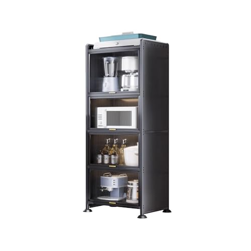 ACLFF 5-Stufiges Küchenregale, Küchenschrank mit Sichtbare Türen, Bäckerregal mit Ablagen, Maximale Tragfähigkeit 100 kg, für Küche, L:40/60CM von ACLFF