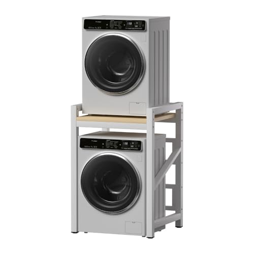 Verstellbares Waschmaschinenschrank, Waschmaschine Trockner Schrank aus Stahl und Massivholz, Waschmaschinenschrank mit Trockner für Badezimmer Küche Balkon Waschküche, 73x63x105cm Verstellbares Waschmaschinenschrank, Waschmaschine Trockner Schrank aus Stahl und Massivholz, Waschmaschinenschrank mit Trockner für Badezimmer Küche Balkon Waschküche, 73x63x105cm von ACLFF