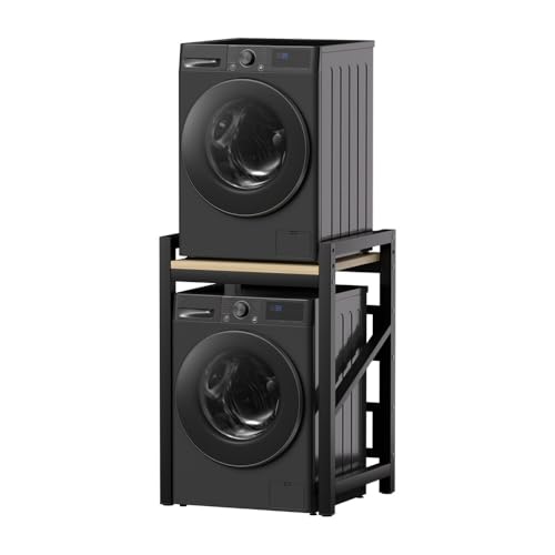 ACLFF Verstellbares Waschmaschinenschrank, Waschmaschine Trockner Schrank aus Stahl und Massivholz, Waschmaschinenschrank mit Trockner für Badezimmer Küche Balkon Waschküche, 73x63x105cm ACLFF Verstellbares Waschmaschinenschrank, Waschmaschine Trockner Schrank aus Stahl und Massivholz, Waschmaschinenschrank mit Trockner für Badezimmer Küche Balkon Waschküche, 73x63x105cm von ACLFF