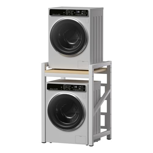 ACLFF Waschmaschine Trockner Schrank, Regal über Waschmaschine, Waschmaschinenregal aus Stahl und Massivholz, Tragfähigkeit 300 kg, für Badezimmer Küche Balkon Waschküche, 73x63x105 cm ACLFF Waschmaschine Trockner Schrank, Regal über Waschmaschine, Waschmaschinenregal aus Stahl und Massivholz, Tragfähigkeit 300 kg, für Badezimmer Küche Balkon Waschküche, 73x63x105 cm von ACLFF