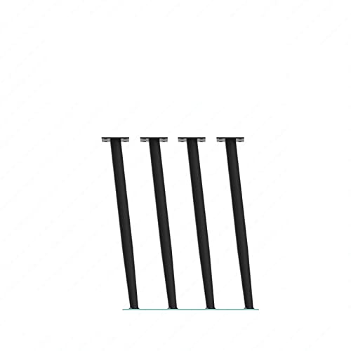 ACLips 4 Stück Metall-Tischklemmenbeine, verstellbare, robuste Tischbeine, schmiedeeiserne Möbelbeine, für Heim-DIY-Projekte (Farbe: Schwarz, Größe: 72 x 10 cm) von ACLips