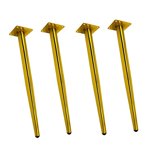 ACLips 4X konische Beine – DIY-Möbelfüße, Tischbeine aus Metall, quadratischer Tischrahmen, stabile Tischläufer, Sofabeine aus Edelstahl (Farbe: Gold, Größe: 40 cm) von ACLips