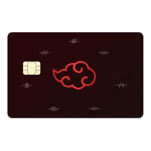 Akatsuki Wolke & Clan-Symbole Kreditkarten aufkleber – Stilvoller Anime Schutz Card Sticker, EC Karten Aufkleber, Credit Card Skin Cover, Credit Card Sticker, EC Karten Sticker (Small Chip) von ACME LABS