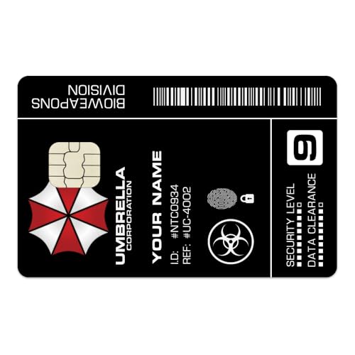 Umbrella Corporation Kreditkarten Skin Aufkleber Movie Fan, EC Karten Aufkleber, Kreditkarten Sticker, Credit Card Skin Cover, Customized Credit Card Sticker Cover (Large Chip) von ACME LABS