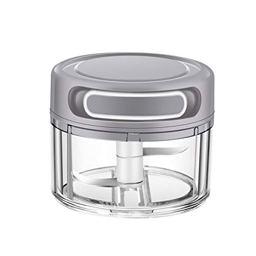 Gemüseschneider Knoblauchschneider Mini Zwiebelschneider Zwiebel Zerkleinerer Multizerkleinerer Manuell Klein Zwiebelhacker Onion Cutter, Zylindrischer Stil 230ML von ACMEDE