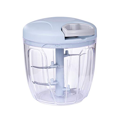 Zwiebelschneider mit Seilzug,900ML Zwiebel Zerkleinerer Küchenmaschine Gemüseschneider Multizerkleinerer Zwiebelhacker Manuell Edelstahl Universalzerkleinerer für Gemüse, Obst, Zwiebeln, Knoblauch von ACMEDE