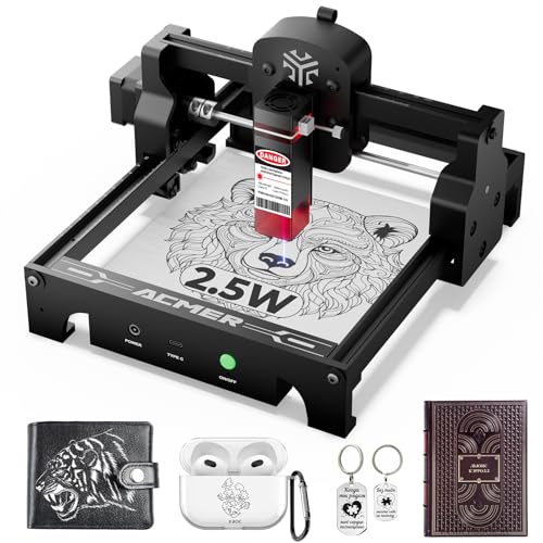 ACMER S1 Mini Laser Graviermaschine 2,5W, Desktop Lasergravur Maschine mit 0,04 mm Präzision, hohe Gravurgeschwindigkeit von 10000 mm/min, Laser Cutter Arbeitsbereich 130 x 130 mm ACMER S1 Mini Laser Graviermaschine 2,5W, Desktop Lasergravur Maschine mit 0,04 mm Präzision, hohe Gravurgeschwindigkeit von 10000 mm/min, Laser Cutter Arbeitsbereich 130 x 130 mm von ACMER