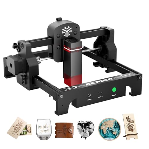 ACMER S1 Laser Graviermaschine, 3500 mW Hochpräzisions Lasercutter, 130 x 130 mm Arbeitsfläche für Holz und Metall, DIY-Laserschneider, Blau Laser Engraver ACMER S1 Laser Graviermaschine, 3500 mW Hochpräzisions Lasercutter, 130 x 130 mm Arbeitsfläche für Holz und Metall, DIY-Laserschneider, Blau Laser Engraver von ACMER
