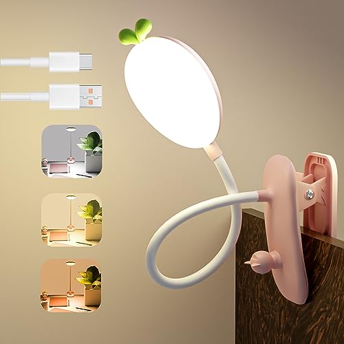 ACMHNC Klemmleuchte Kinder Bett, LED Dimmbar Leselampe Buch Klemme USB Aufladbar Kinderzimmer Schreibtischlampe Mit Flexiblem Schwanenhals, 2400Mah Touch Buchlampe, Einstellbare Helligkeit,Rosa ACMHNC Klemmleuchte Kinder Bett, LED Dimmbar Leselampe Buch Klemme USB Aufladbar Kinderzimmer Schreibtischlampe Mit Flexiblem Schwanenhals, 2400Mah Touch Buchlampe, Einstellbare Helligkeit,Rosa von ACMHNC