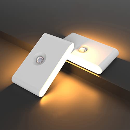 ACMHNC LED Nachtlicht mit Bewegungsmelder, 2 Stück USB-C Aufladbare Nachtlampe Kinder Sensor Licht Auto ON/OFF Warmweiß Magnetische Lampe Schlafzimmer Schrank Garage Treppe Up Down Wand Beleuchtung von ACMHNC