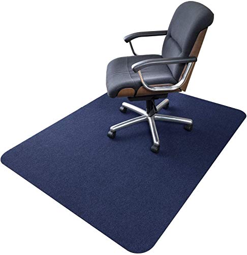 90x120cm Bürostuhlmatte Stuhlmatte, verbesserte Version - Hartbodenmatte für Schreibtisch, niedrigflorige Bürostuhlmatte für Hartholzböden, Mehrzweck-Schutzstuhl Teppich für Zuhause (Blau) von ACMOMO