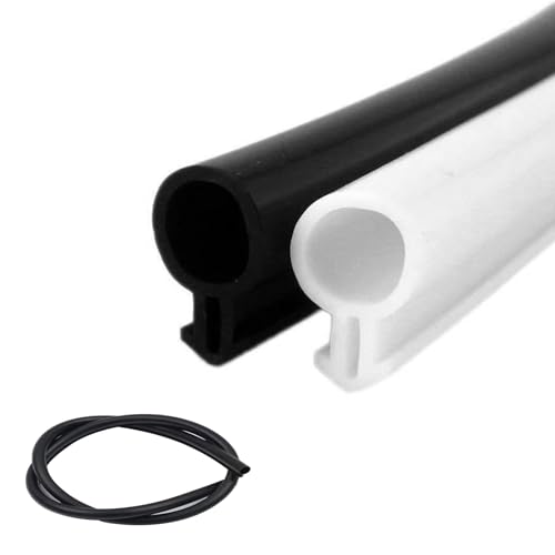 Kerfstil Blasenlampen Türdichtung, breites Design für maximale Isolierung an Fenstern und Türrahmen, stoppt Luftlecks black-10mm/0.39in 5m/16ft von ACNMGDF