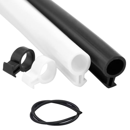 Lampenform KERF Montagewetterstreifen für Türen und Fenster, Selbststickinstallation für Frame-Slots, energieeffizient black-8mm/0.31in 10m/32ft von ACNMGDF