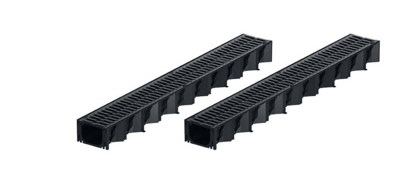 ACO Severin Ahlmann GmbH & Co. KG Entwässerungsrinne 2x1m Hexaline 2.0 Entwässerungsrinne + 2 Gussroste 50cm, 6-St., 2 Stk. Gussroste á 50cm von ACO Severin Ahlmann GmbH & Co. KG