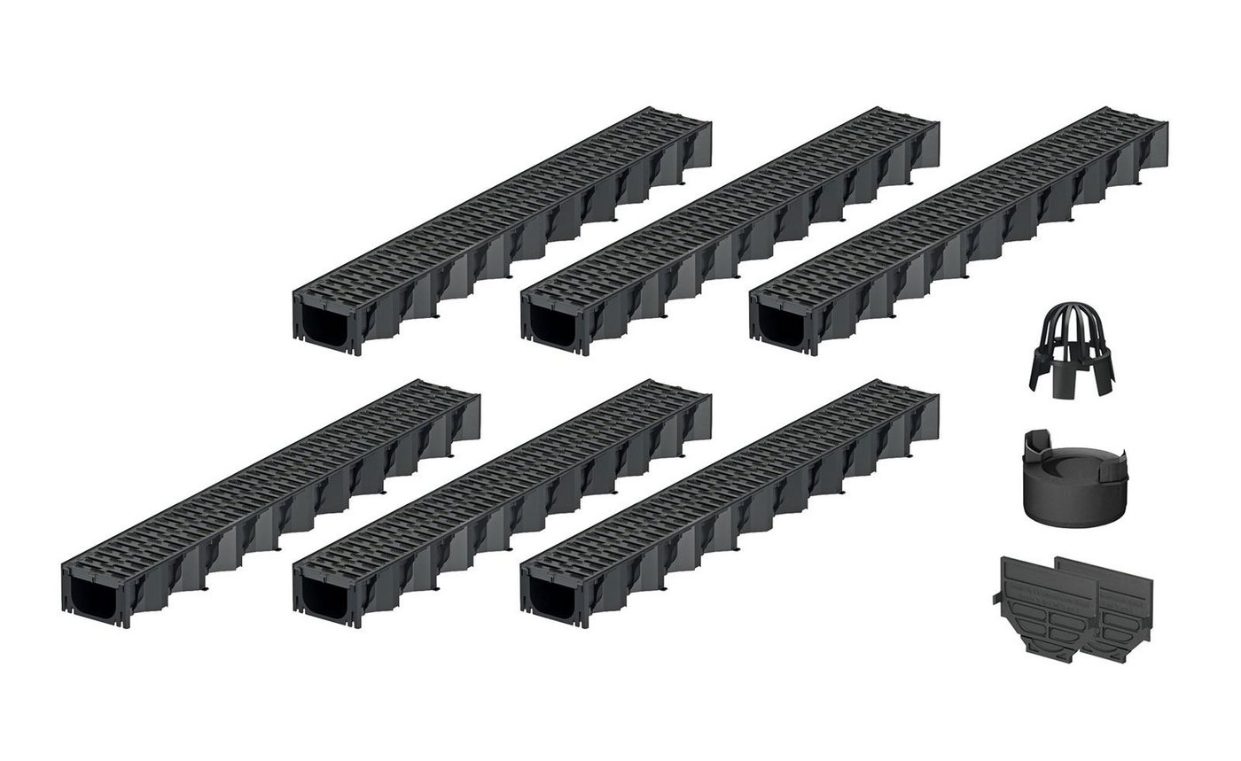 ACO Severin Ahlmann GmbH & Co. KG Entwässerungsrinne 6x1m Hexaline 2.0 Entwässerungsrinne + Stegrost Microgrip + Ablauf, 16-St., vertikaler Ablauf, Kunststoff Stegrost mit rutschhemmender Struktur ACO Severin Ahlmann GmbH & Co. KG Entwässerungsrinne 6x1m Hexaline 2.0 Entwässerungsrinne + Stegrost Microgrip + Ablauf, 16-St., vertikaler Ablauf, Kunststoff Stegrost mit rutschhemmender Struktur von ACO Severin Ahlmann GmbH & Co. KG