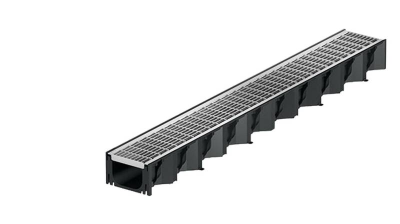 ACO Severin Ahlmann GmbH & Co. KG Entwässerungsrinne 1m Hexaline 2.0 Entwässerungsrinne + Maschenrost Edelstahl, 2-St., Maschenrost Edelstahl von ACO Severin Ahlmann GmbH & Co. KG