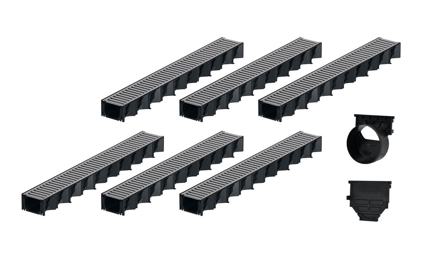 ACO Severin Ahlmann GmbH & Co. KG Entwässerungsrinne 6x1m Hexaline 2.0 Entwässerungsrinne + Stegrost verzinkt + Ablauf, 14-St., horizontaler Ablauf, Rost Stahl verzinkt ACO Severin Ahlmann GmbH & Co. KG Entwässerungsrinne 6x1m Hexaline 2.0 Entwässerungsrinne + Stegrost verzinkt + Ablauf, 14-St., horizontaler Ablauf, Rost Stahl verzinkt von ACO Severin Ahlmann GmbH & Co. KG