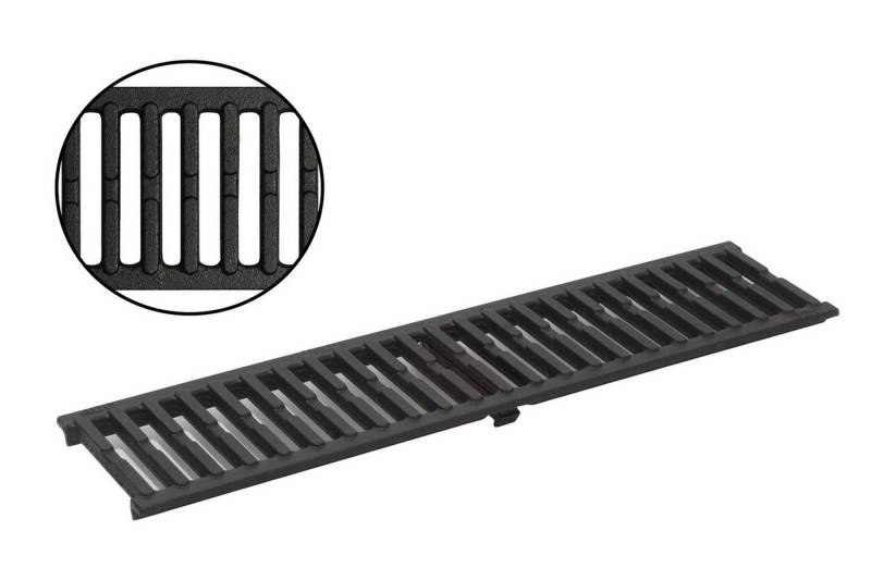 ACO Severin Ahlmann GmbH & Co. KG Entwässerungsrinne Gussrost Gusseisen Länge: 50 cm - Breite: 11,8 cm, 1-St. von ACO Severin Ahlmann GmbH & Co. KG