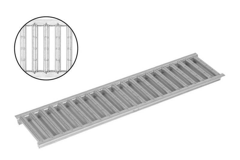 ACO Severin Ahlmann GmbH & Co. KG Entwässerungsrinne Stegrost Stahl verzinkt Länge: 50 cm - Breite: 11,8 cm, 1-St. von ACO Severin Ahlmann GmbH & Co. KG