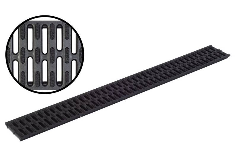 ACO Severin Ahlmann GmbH & Co. KG Entwässerungsrinne Stegrost Microgrip Kunststoff Länge: 100 cm - Breite: 11,8 cm, 1-St. von ACO Severin Ahlmann GmbH & Co. KG