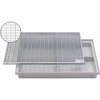 600x400 Schuhabstreifer Gitterrost mit Bodenwanne Vario Light Schuhabtreter Normrost - ACO von ACO