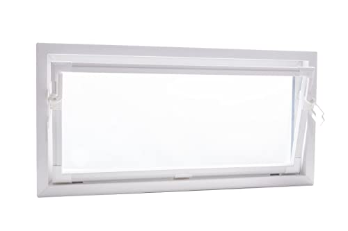 ACO 100cm Nebenraumfenster Kippfenster Einfachglas Fenster weiß Kellerfenster, Größe:100 x 60 cm von ACO