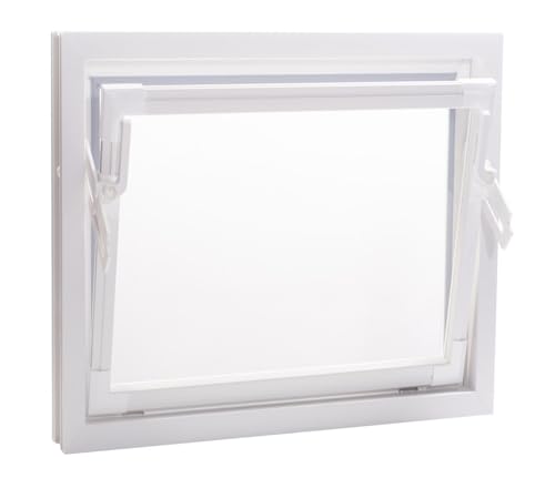 ACO 50x50cm Nebenraumfenster Kippfenster weiß Fenster Kellerfenster Isofenster von ACO