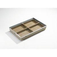 ACO - Bodenwanne Vario Polymerbeton 60 x 40 cm inkl. Stahlzarge Schuhabstreifer von ACO