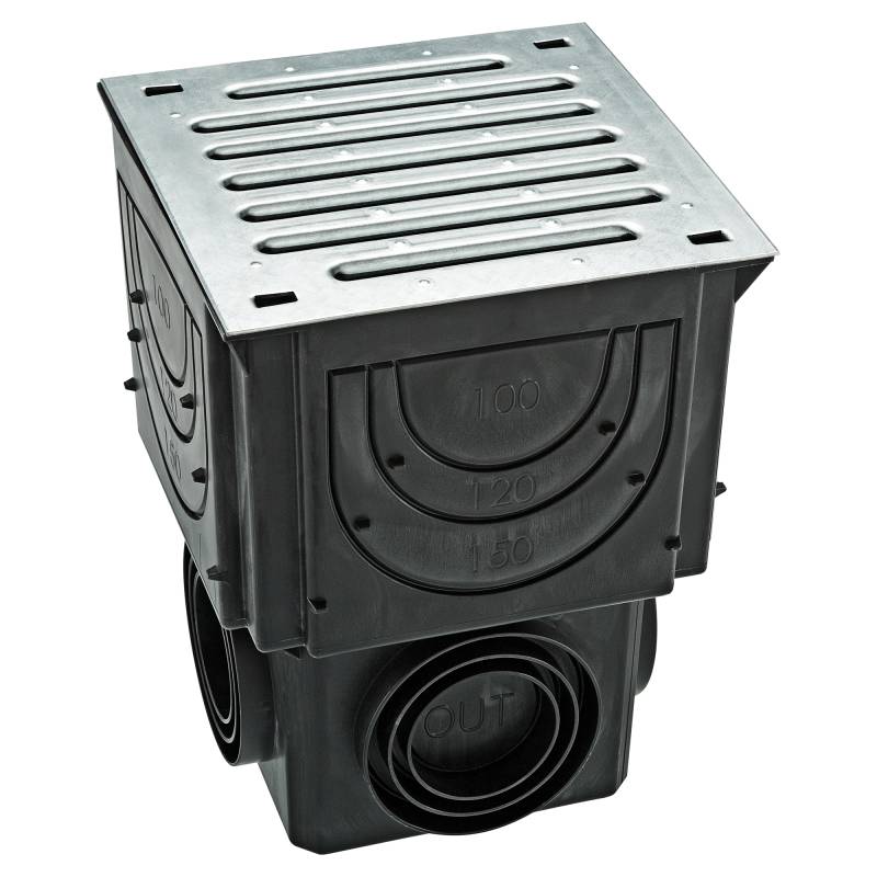 ACO Hofablauf mit Abdeckrost 25 x 25 x 33 cm von ACO
