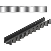 ACO - Self ® Entwässerung Baukasten Rinnenelement Hexaline mit Stegrost Stahl vz. 1 m von ACO