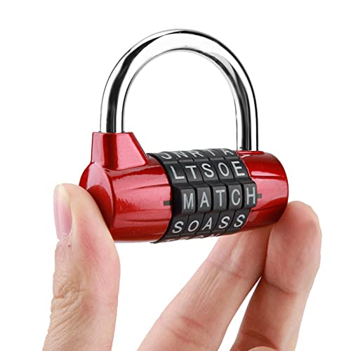 ACOGEDO [Code -Kombination Vorhängeschloss] + [Erweiterte Sicherheit mit 5 Zifferblättern] + [Angenommenbares Kennwortsystem] + [Zinklegierungsperrkörper] + [Fahr- und Fitnessstudio Kompatibilität] von ACOGEDO