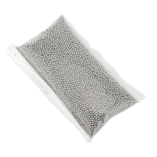 ACOGEDO Edelstahl Polierte Perlen Schmuckpolierbällchen Burr Entfernung Metallperlen Zum Polieren Multifunktionaler Runde mit Erosion für Schmuck und (2 mm / 0,08 Zoll Größe) von ACOGEDO
