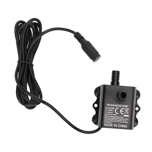 ACOGEDO Effiziente Tauchwasserpumpe DC 12 V 10 W mit Durchflussanpassung und Saugnäpftasse für Aquarien, Brunnen und Computerkühlsysteme von ACOGEDO