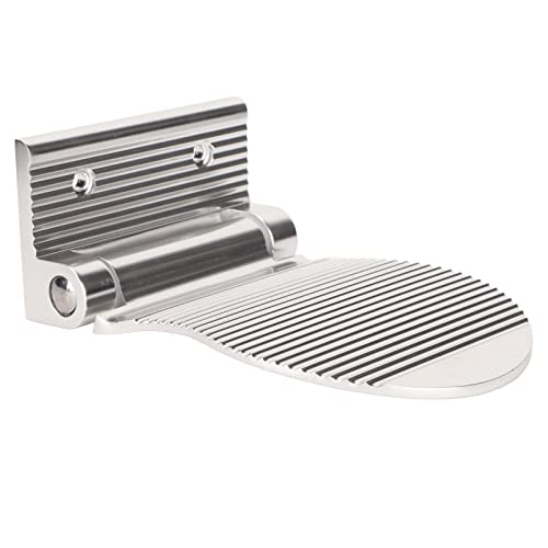 ACOGEDO Faltbares Rasierpodest mit Korrosionsbeständiger Aluminiumlegierung Zur Dusche | Schraube Installation Duschbein Rasierregal in Schwarz (SILVER) von ACOGEDO