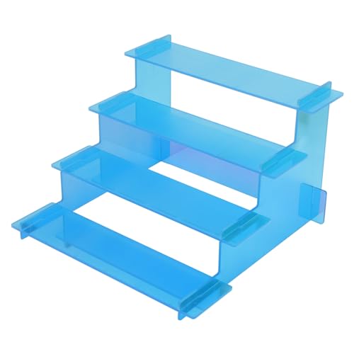 ACOGEDO Premium 4 -Tier -Display Regal für Multi Tier Displayständer, Langlebige, Verdickte Kunststoffkonstruktion, Ideal für Salon und Dessertgeschäftsgebrauch Weiß (Glänzend; 3x2,6 mm) von ACOGEDO