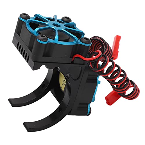 ACOGEDO RC Motor Heatkalkkühlungslüfter Kombination mit Dual -Lüfter und Aluminiumlegierung für 550 3650 3660 3670 3674 Motoren 36 Mm Durchmesser Rot (BLACK) von ACOGEDO