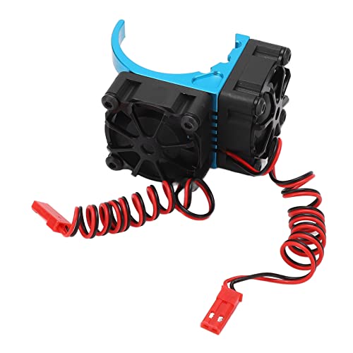 ACOGEDO RC Motor Heatkalkkühlungslüfter Kombination mit Dual -Lüfter und Aluminiumlegierung für 550 3650 3660 3670 3674 Motoren 36 Mm Durchmesser Rot (BLUE) von ACOGEDO
