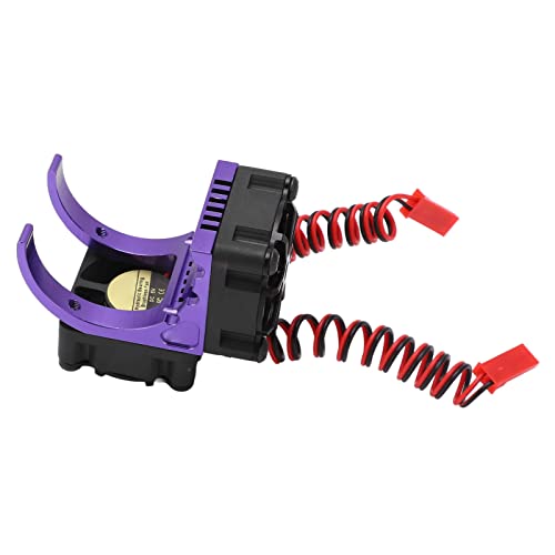 ACOGEDO RC Motor Heatkalkkühlungslüfter Kombination mit Dual -Lüfter und Aluminiumlegierung für 550 3650 3660 3670 3674 Motoren 36 Mm Durchmesser Rot (PURPLE) von ACOGEDO