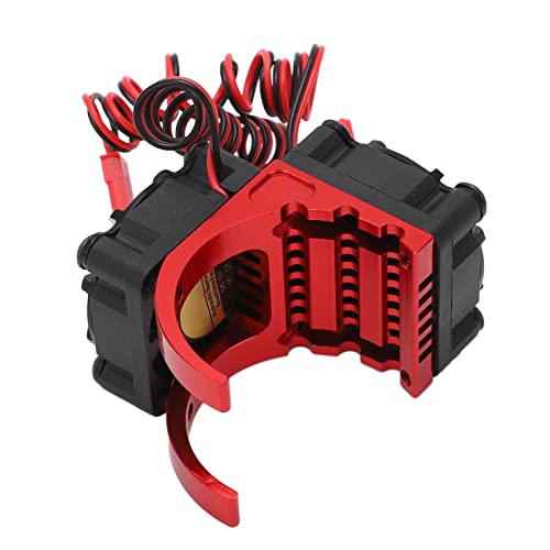 ACOGEDO RC Motor Heatkalkkühlungslüfter Kombination mit Dual -Lüfter und Aluminiumlegierung für 550 3650 3660 3670 3674 Motoren 36 Mm Durchmesser Rot (Rot) von ACOGEDO