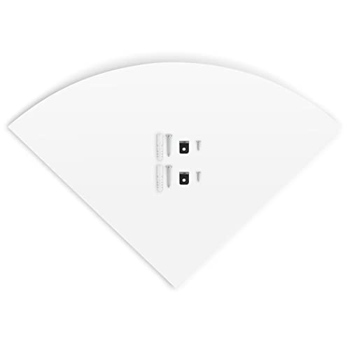 ACOGEDO Stylish Floating Corner Shelf 3PCS Set - Wandmontierte Lagerregale in Weiß für Haus- und Bürodekor - PVC Moderne Eckbuchregale für Elegante Raumorganisation von ACOGEDO