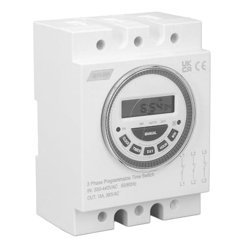 ACOGEDO Timerschalter 3 Phase Programmierbare 18 Einstellungen Zeitregelschalter 16A von ACOGEDO