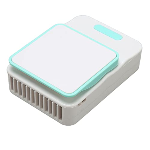 ACOGEDO Tragbarer Halskettenlüfter mit 3 Geschwindigkeitsmodi und USB -Ladung | Mini -Desk Fan mit Niedrigem Lärm für Reisen, Zuhause, Schule, Büro Verstellbarer Lanyard, Blau (WHITE) von ACOGEDO