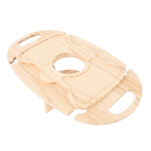 ACOGEDO Tragbarer Weinpicknicktisch - Faltbarer Hölzerne Weinschreibtisch mit Glas- und Flaschenhaltern für Strand, Camping, Picknicks und Outdoor Partys von ACOGEDO