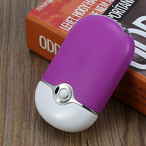 ACOGEDO USB-Mini-Lüfter für eine Schnelle Trockene Wimpernerweiterung, Verbesserte Kühlung mit Klimaanlagenfunktion, Rosa, Tragbar und Wiederaufladbar für den Komfort für den Fall (violett) von ACOGEDO