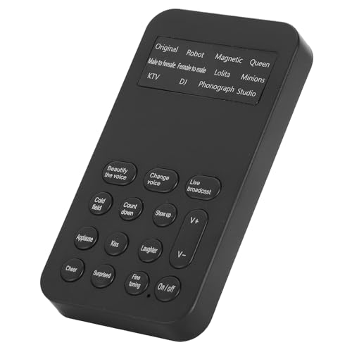 Universal Sound Card für Game Live Broadcast? Männlich zu Weiblichen Sprachwechsler mit 12 Funktionen und 8 Effekten, Kompatibel mit Telefon & Computer von ACOGEDO