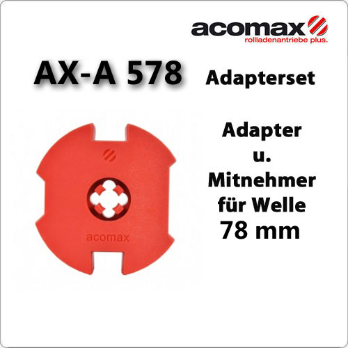 Adapterset AX-578 78 mm Welle ACOMAX Adapterset AX-578 78 mm Welle ACOMAX von ACOMAX