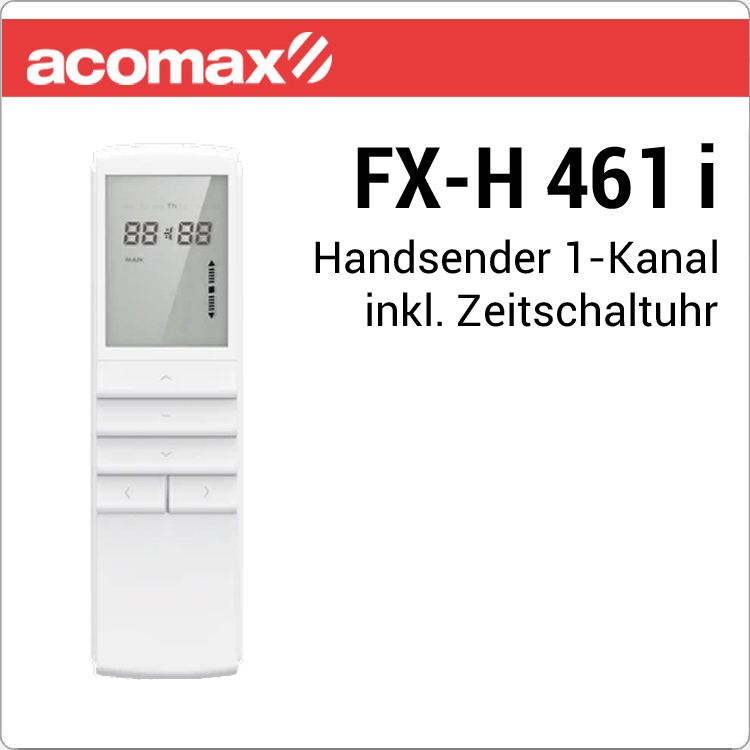 FX-H 461 i ACOMAX Funk-Handsender 1-Kanal Time FX-H 461 i ACOMAX Funk-Handsender 1-Kanal Time von ACOMAX