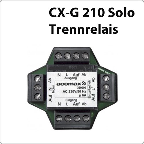 Gruppensteuerung CX-G 210 Solo Trennrelais Gruppensteuerung CX-G 210 Solo Trennrelais von ACOMAX