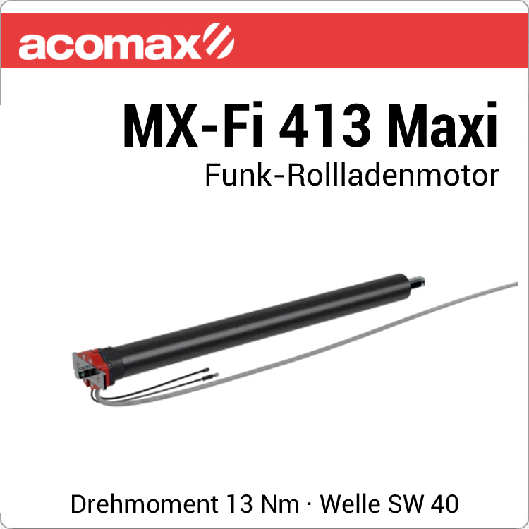 MX-Fi 413 Maxi Funk-Rollladenmotor 13 Nm 230V MX-Fi 413 Maxi Funk-Rollladenmotor 13 Nm 230V von ACOMAX