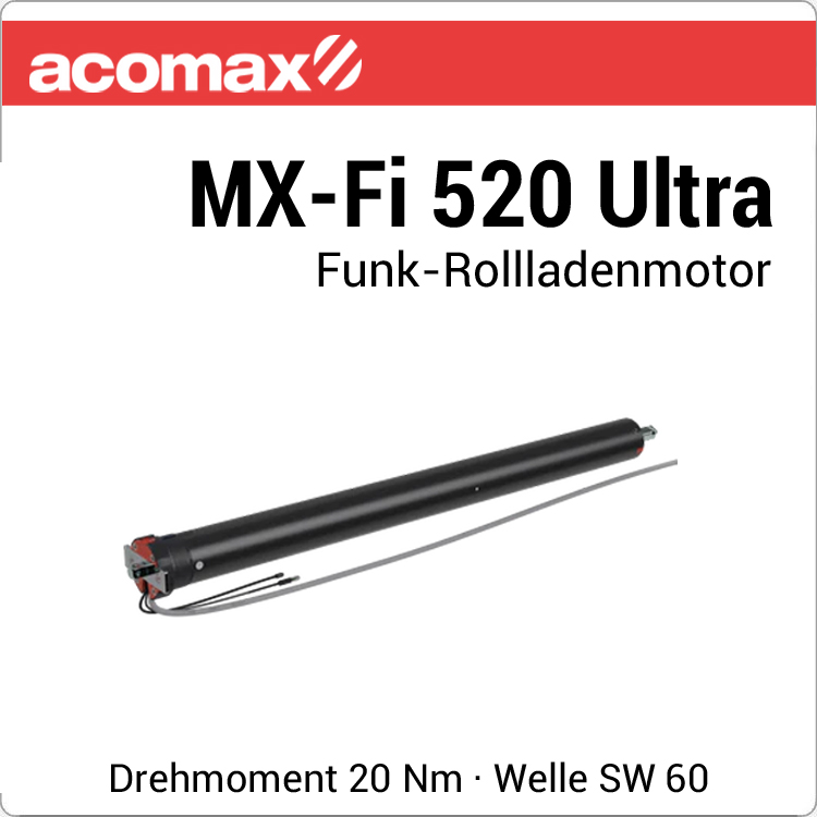 MX-Fi 520 Ultra Funk-Rollladenmotor 20 Nm 230V MX-Fi 520 Ultra Funk-Rollladenmotor 20 Nm 230V von ACOMAX